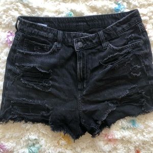 American Eagle High Rise Distressed Shorts